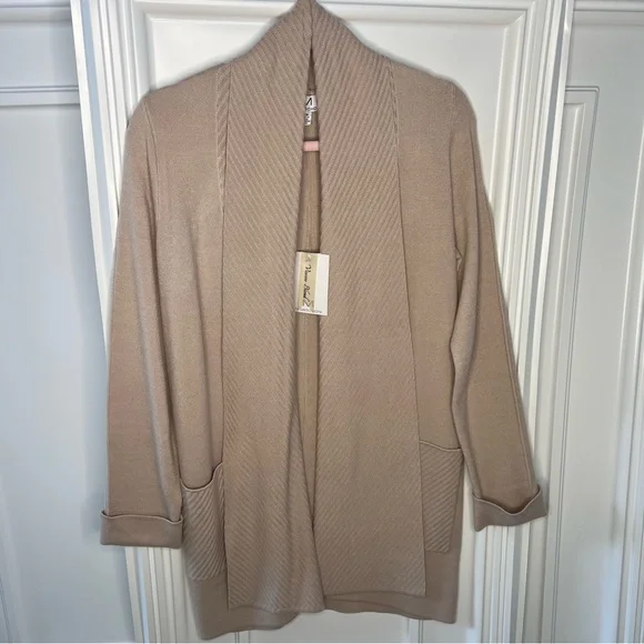 Magaschoni Beige Women's Cardigan, Size: M - Picture 1 of 10